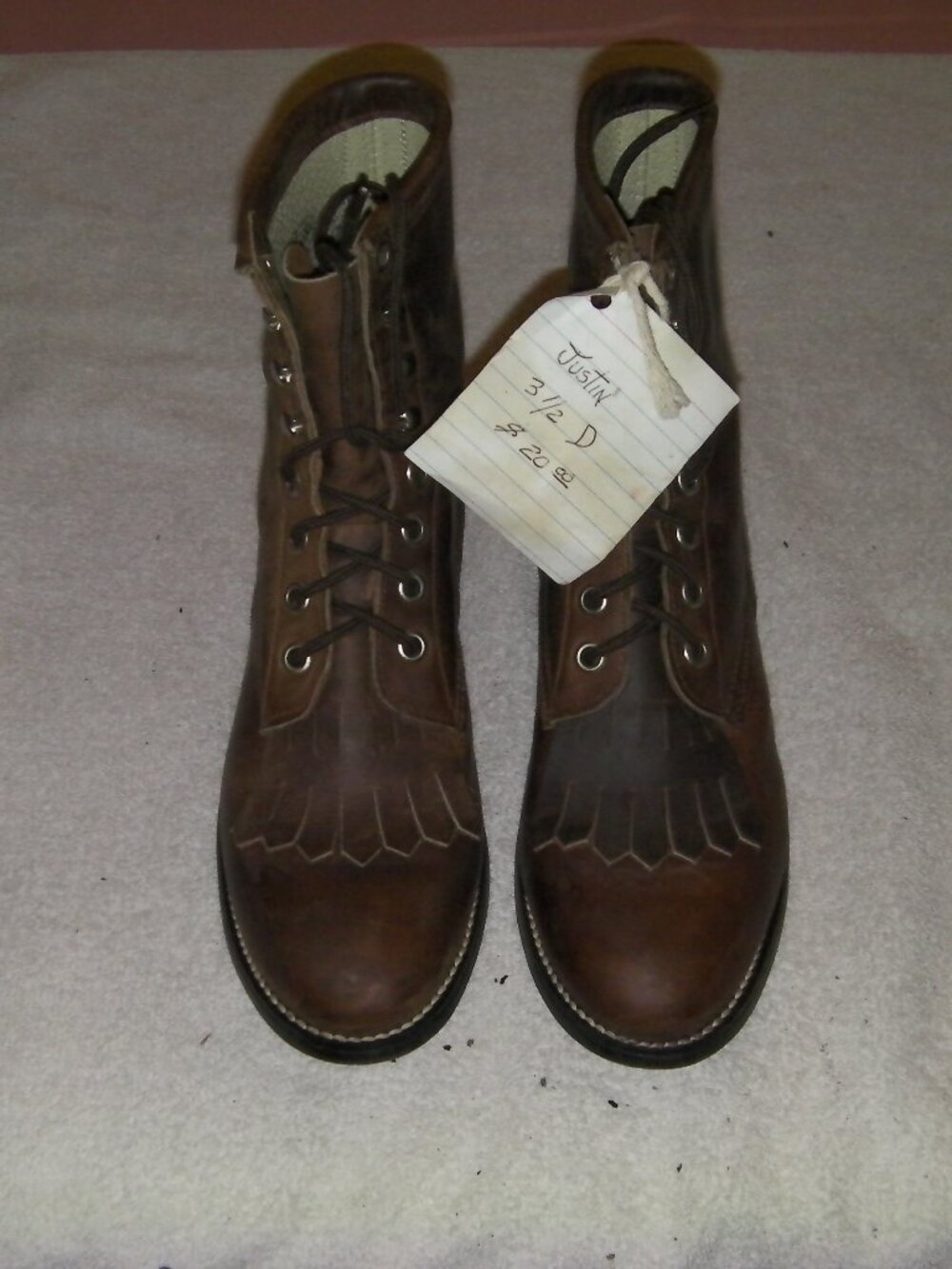 JUSTIN Kidie Unisex Boots sz 3.5D - Picture 10 of 10